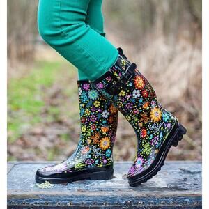 Western Chief Garden‎ Play Tall Black Rain Boot Size 10